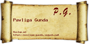 Pavliga Gunda névjegykártya